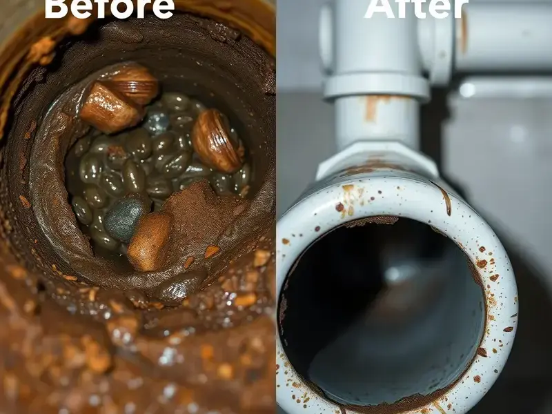 Clogged drain before cleaning